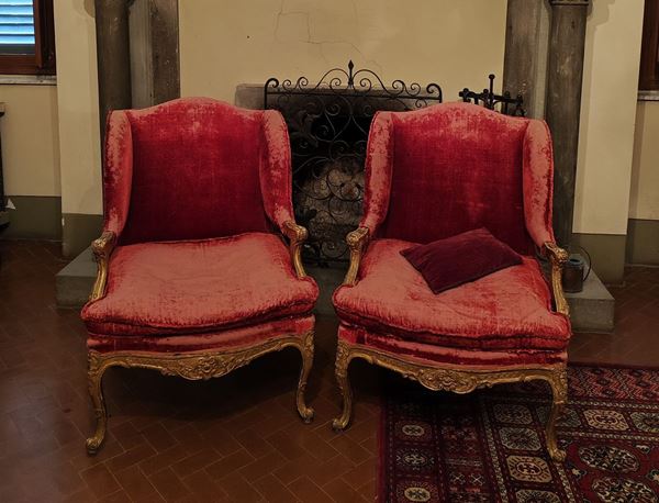 



Coppia di poltrone, Roma sec. XVIII,