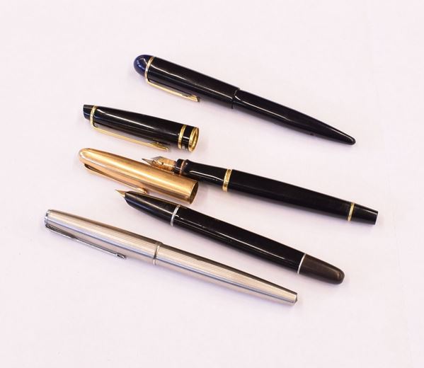 QUATTRO PENNE STILOGRAFICHE ,PARKER.AURORA, WATERMAN E EVERSHAP