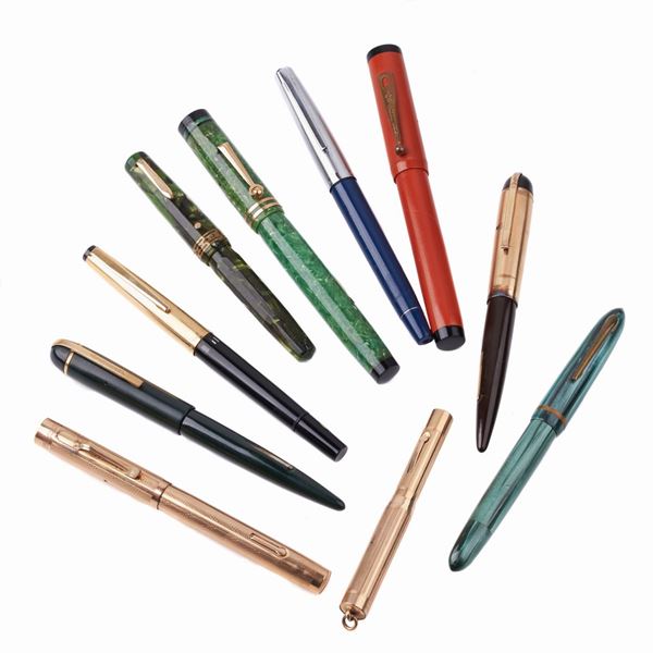 DIECI PENNE STILOGRAFICHE 