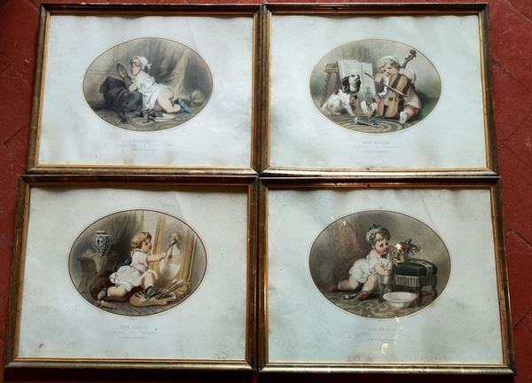 Quattro stampe, inizio sec. XIX