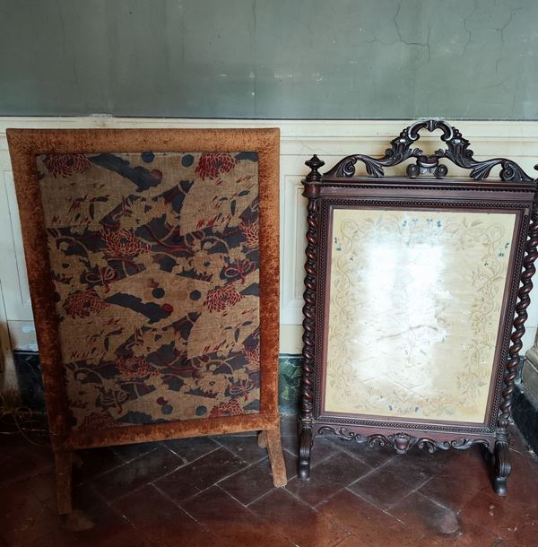 Due parascintille, sec. XIX e XX  - Asta ANTIQUARIATO: ARREDI MOBILI E OGGETTI D'ARTE - Poggio Bracciolini Casa d'Aste