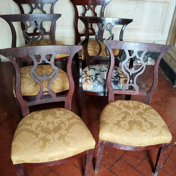 



Poltrona e cinque sedie, sec. XVIII