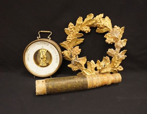 Barometro da tavolo, sec. XX  - Asta ANTIQUARIATO: ARREDI MOBILI E OGGETTI D'ARTE - Poggio Bracciolini Casa d'Aste