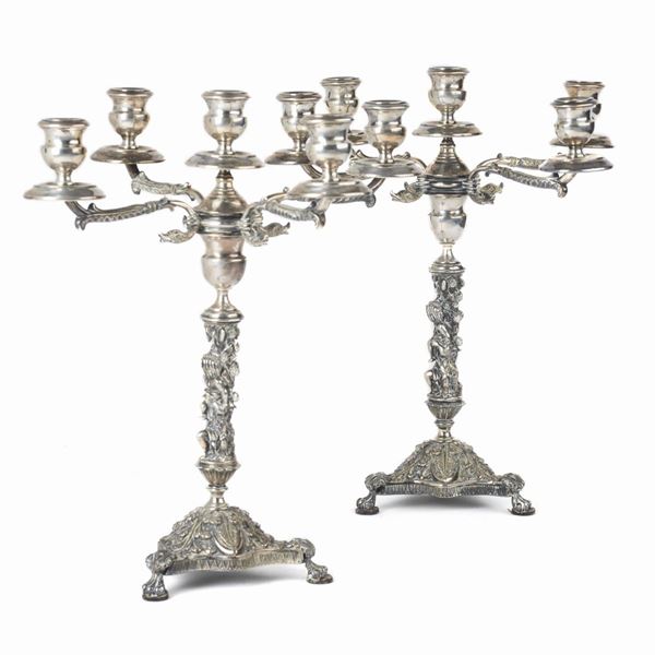 



COPPIA DI CANDELABRI, SECOLO XX,