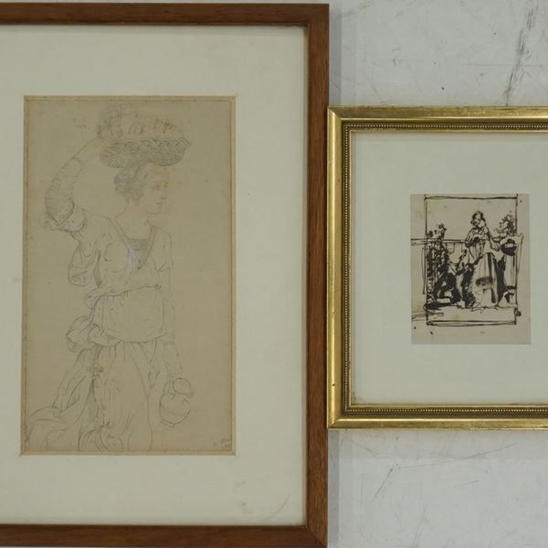 Scuola Italiana, inizi sec. XX   - Asta L'ARTE DELLA PITTURA, DEL DISEGNO E DELLA STAMPA: OPERE DAL XVII AL XX SECOLO - Poggio Bracciolini Casa d'Aste