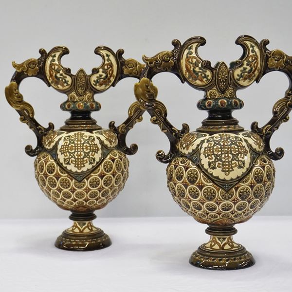 



Coppia di vasi Francia, fine sec. XIX