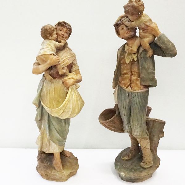 



Due sculture, sec. XX manifattura Cacciapuoti