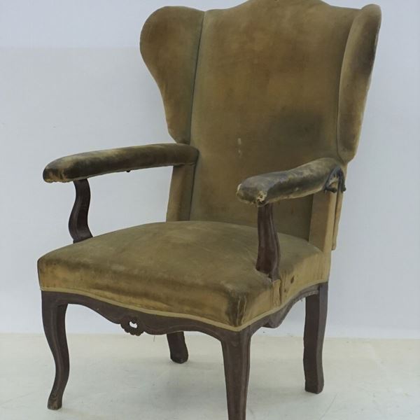 Poltrona, sec. XIX  - Asta ARREDARE CON STILE: MOBILI E OGGETTI D'ARTE DAL XVII AL XX SECOLO - Poggio Bracciolini Casa d'Aste