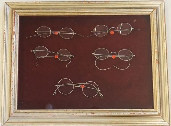 Cinque occhiali da vista, sec. XIX