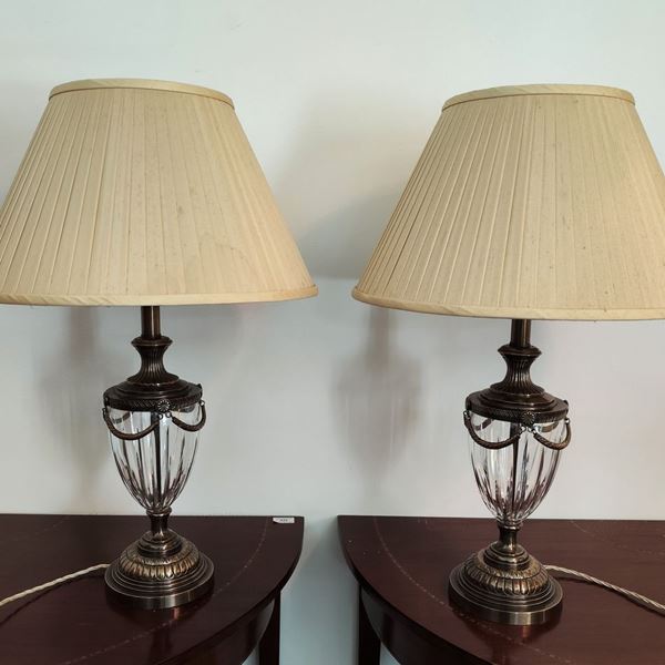 Coppia di lumi da tavolo, sec. XX, 