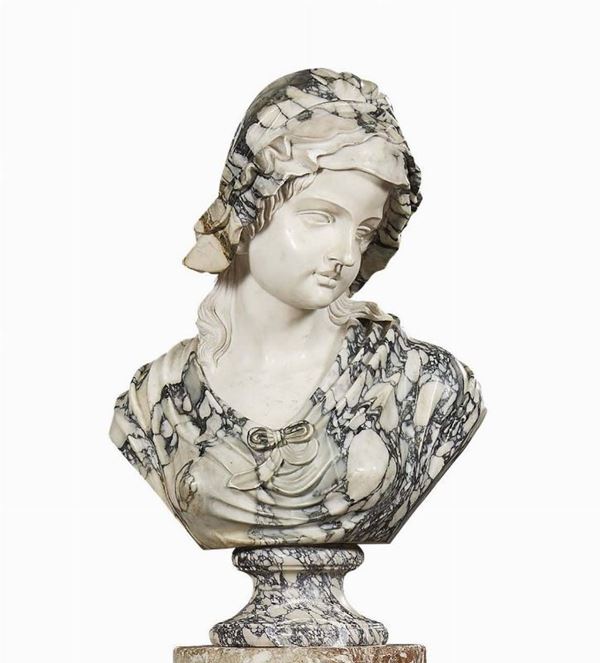 



Busto femminile, secolo XIX  - Asta Mobili oggetti d'arte e arredi dal XVIII al XX secolo - Poggio Bracciolini Casa d'Aste