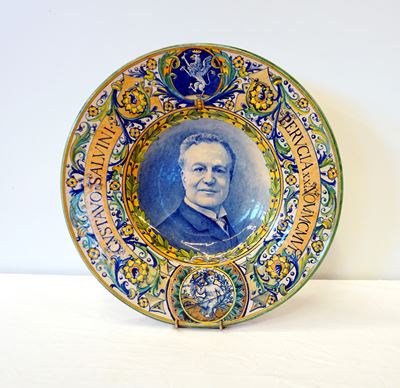 Grande Piatto in Maiolica, Sec. XX