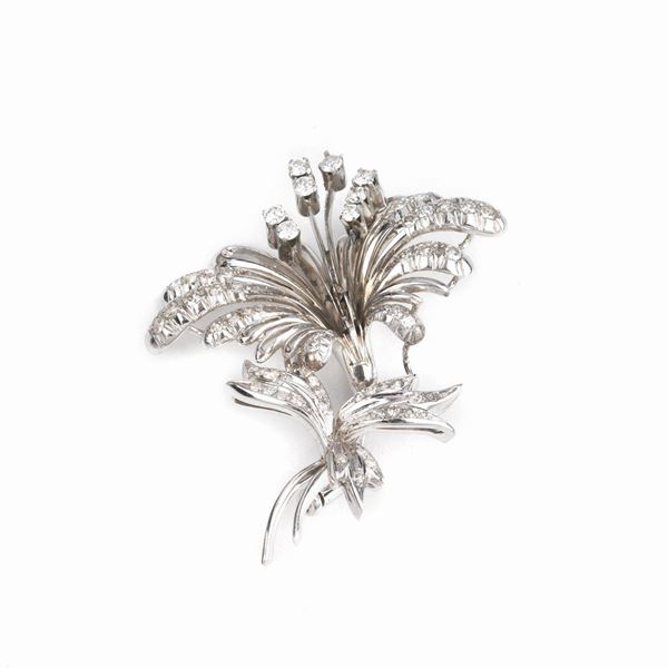 



SPILLA IN ORO BIANCO 18KT E DIAMANTI  - Asta Gioielli , Argenti e Penne - Poggio Bracciolini Casa d'Aste