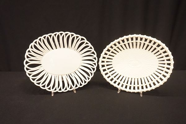 Cestino porta dolci, manifattura Wedgwood, sec. XIX  - Asta Arredi oggetti d'arte e mobili dal XVIII al XX secolo - Poggio Bracciolini Casa d'Aste