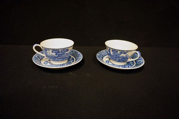 



Coppia di tazze con piattino, sec. XIX 