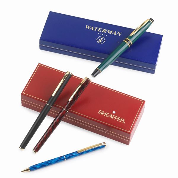 DUE PENNE  A SFERA E PORTAMINE SHEAFFER