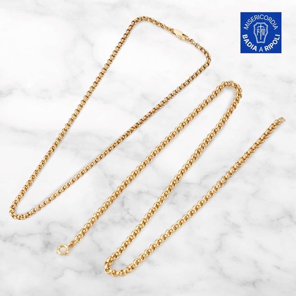 



DUE COLLANE IN ORO GIALLO 18KT