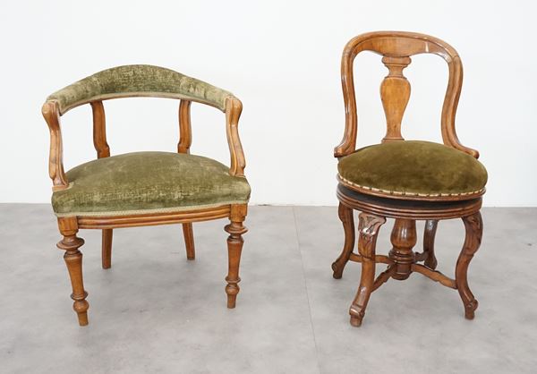 



Sedia e poltrona, sec. XIX