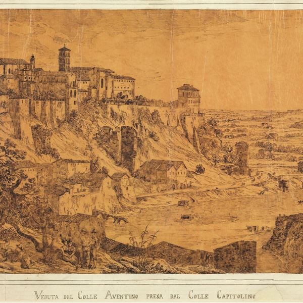 



VEDUTA DEL COLLE AVENTINO DAL COLLE PALATINO  - Asta Stampe e libri da una proprietà veneta - Poggio Bracciolini Casa d'Aste