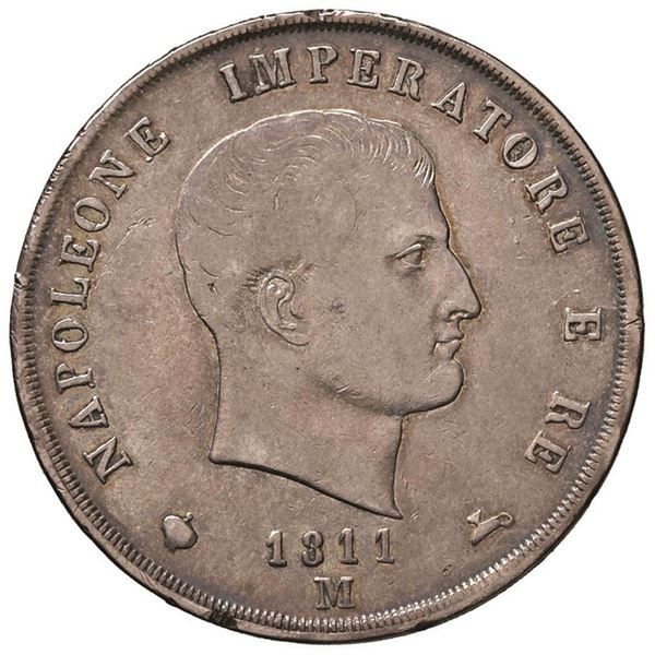 MILANO. NAPOLEONE I RE D’ITALIA (1805-1814) 5 LIRE 1811