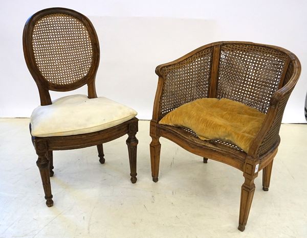 



Poltroncina e sedia, secolo XIX