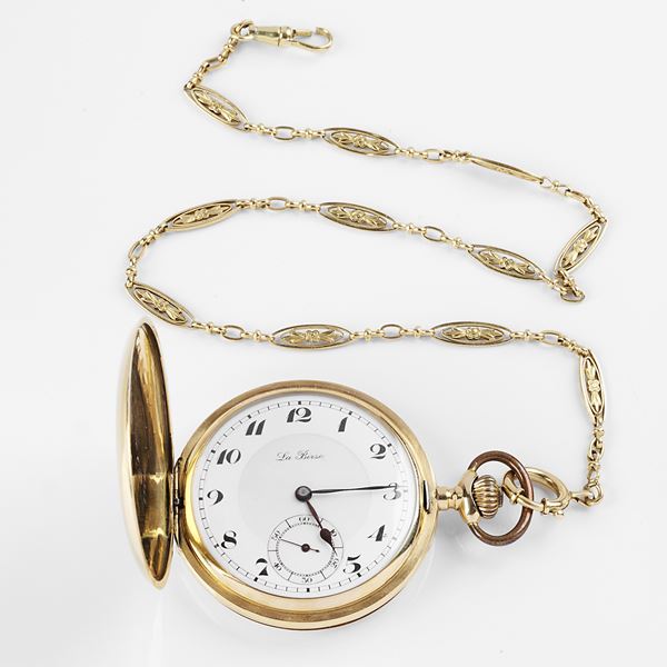 



OROLOGIO DA TASCA SAVONETTE LA BIRSE IN ORO GIALLO 18KT