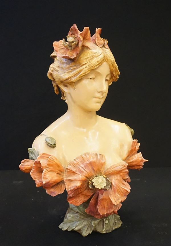 



Scuola del XX secolo, periodo art nouveau  - Asta Arredi oggetti d'arte e mobili dal XVIII al XX secolo - Poggio Bracciolini Casa d'Aste
