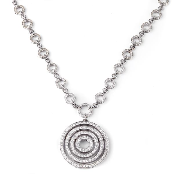 



COLLANA IN ORO BIANCO 18 KT E DIAMANTI