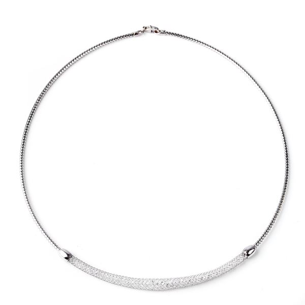 



GIROCOLLO IN ORO BIANCO 18 KT E PIETRE 