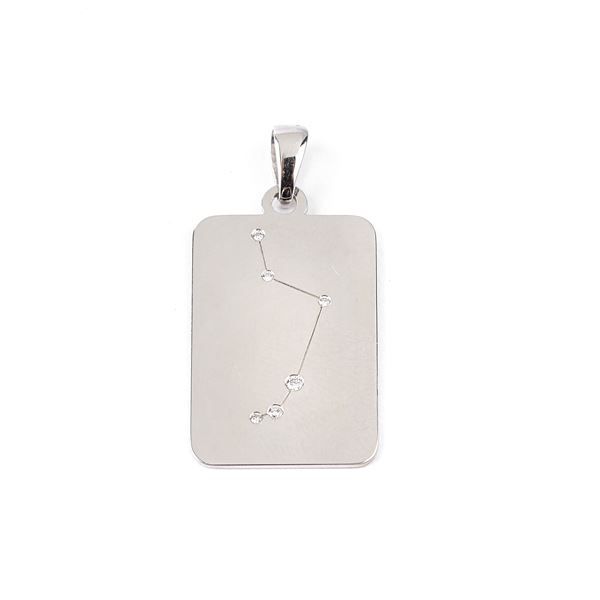 



MEDAGLIA IN ORO BIANCO 18 KT E DIAMANTI