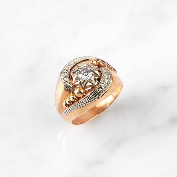 



ANELLO IN ORO GIALLO, ORO BIANCO 18 KT 