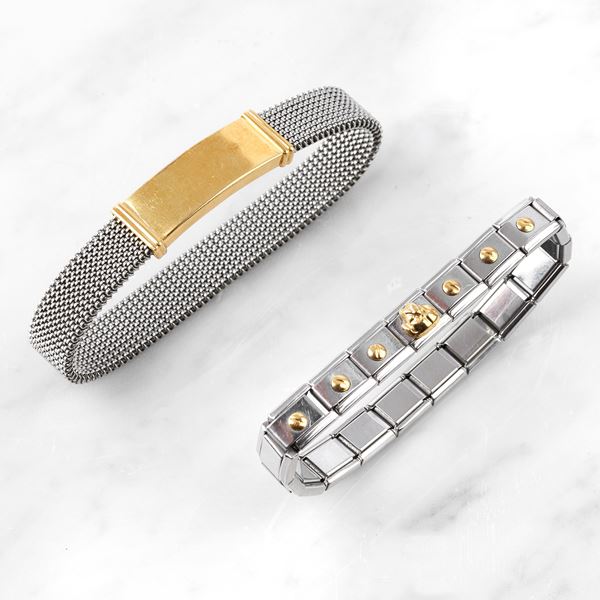 



BRACCIALE IN ORO GIALLO 18KE ACCIAIO