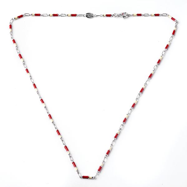 



COLLANA GIROCOLLO IN ORO BIANCO 18KT E SMALTI
