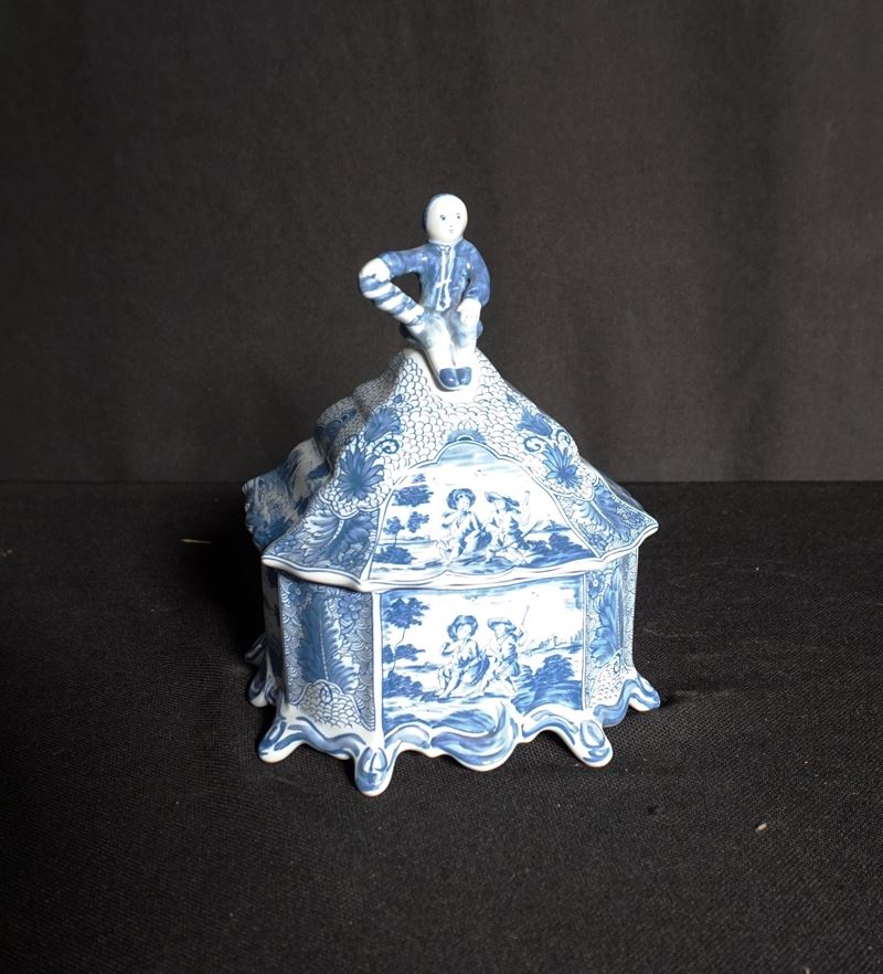 Scatola con Coperchio, Delft, Sec. XX