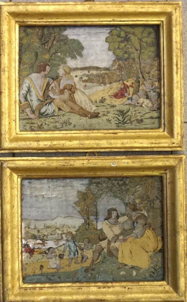 



Coppia di ricami, area franco fiamminga, fine del&nbsp; sec. XVIII