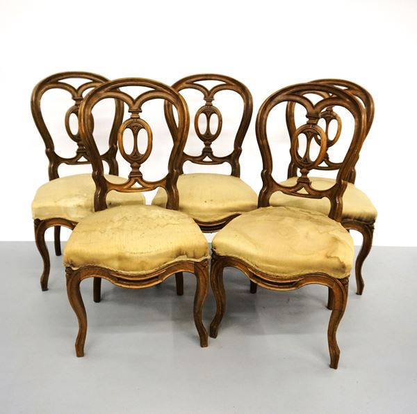 



Cinque sedie, stile Luigi XIV