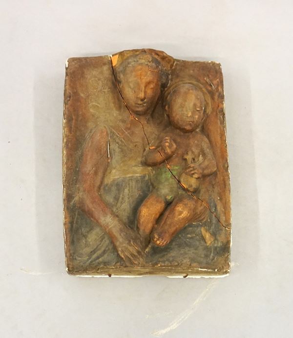 Altorilievo, maternità in terracotta secolo XIX 
