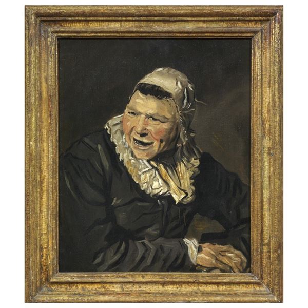 Maniera di  Frans Hals  - Asta Dipinti, stampe e disegni dal XVII al XXI secolo - Poggio Bracciolini Casa d'Aste