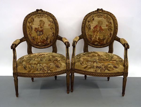 



Coppia di poltrone, Francia, sec. XIX  - Asta Arredare con stile: mobili e oggetti d'arte - Poggio Bracciolini Casa d'Aste