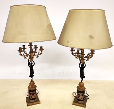 Coppia di Candelabri, di Gusto Impero
