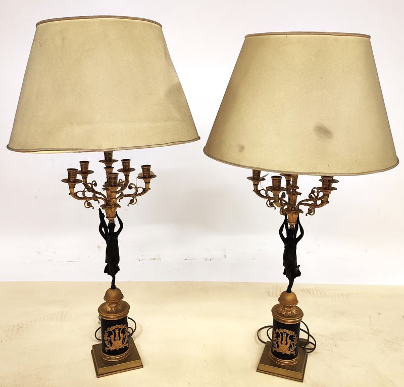 Coppia di Candelabri, di Gusto Impero
