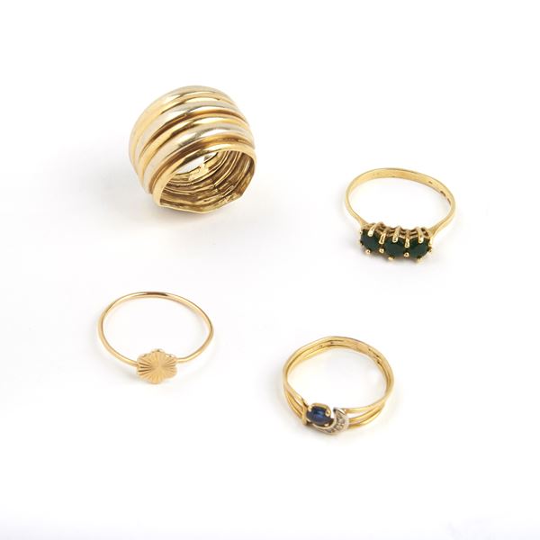



QUATTRO ANELLI IN ORO GIALLO 18KT 