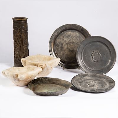 Collezione di oggetti d'uso quotidiano, sec. XIX-XX