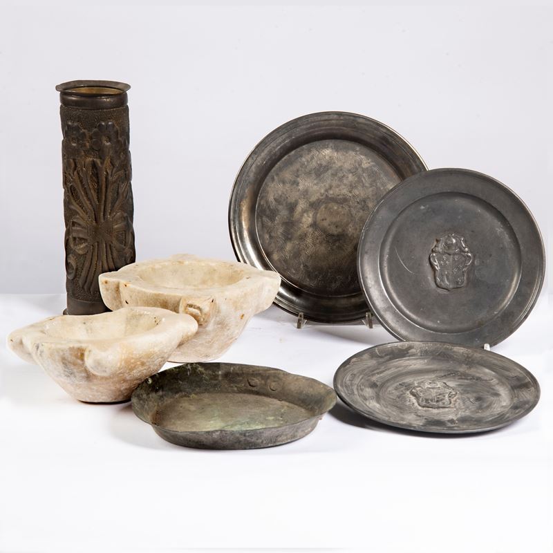 Collezione di oggetti d'uso quotidiano, sec. XIX-XX