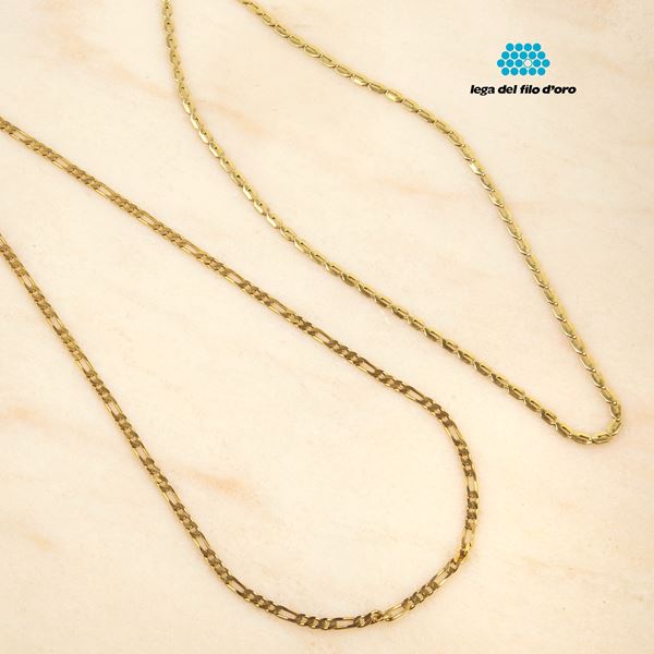 



DUE COLLANE IN ORO GIALLO 18KT