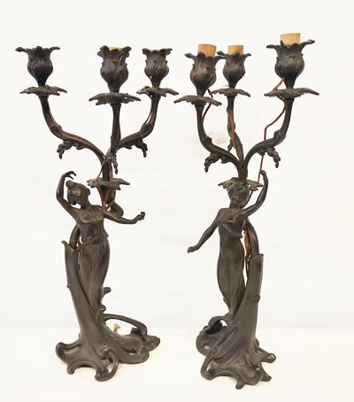 Coppia di Candelabri, Inizi Sec. XX