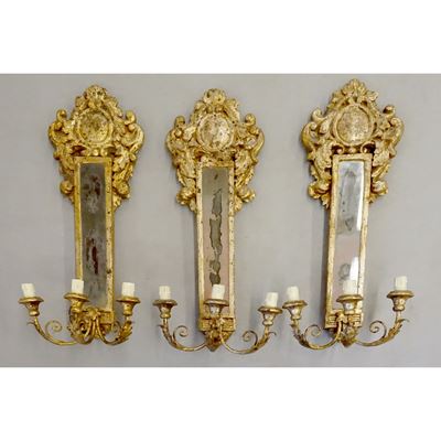 Tre Appliques, in Stile Settecento