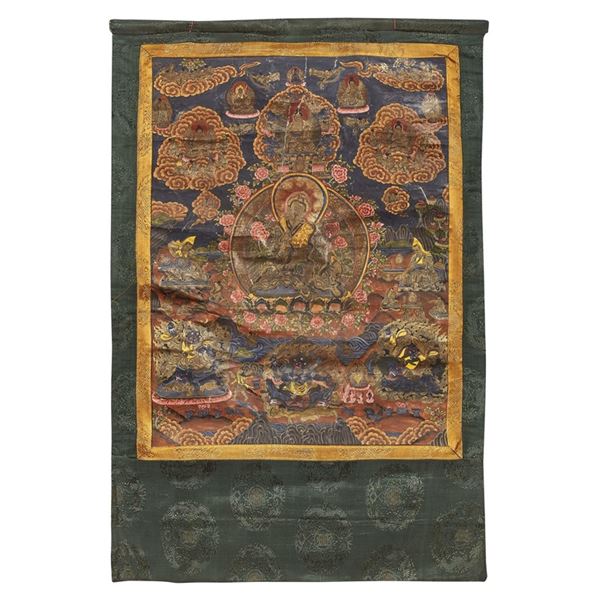 Tangka, Tibet, sec. XIX  - Asta Arredi, mobili e oggetti d'arte - Poggio Bracciolini Casa d'Aste
