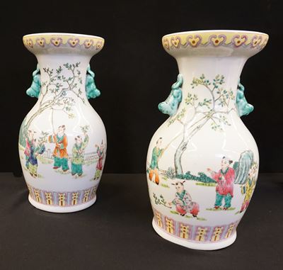 Coppia di Vasi, Cina, Secc. XIX-XX
