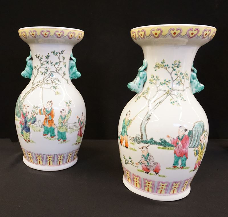 Coppia di Vasi, Cina, Secc. XIX-XX